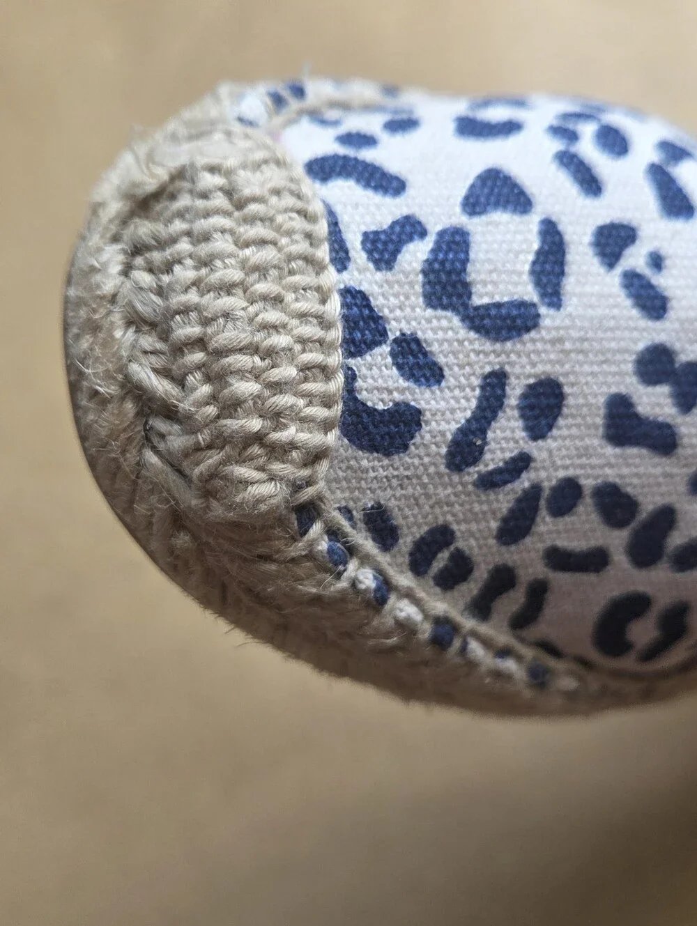 Sam Elderman Verona Slip-on Espadrille Blue & Cream Leopard Print Size 8